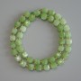 Natural Stone Beads Chrysolite Olivine Faceted Cube, 7x7mm+/- with 3mm+/- Seed Beads, Length 38cm+