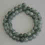 Nephrite Faceted Round Beads on a Strand, diameter 8mm+-, length 38cm+