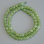 Chrysolite Beads on Thread, Faceted Round, Diameter 6mm+/-, Length 37cm+