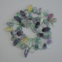 Fluorite Butterfly Tumbled Beads, diameter 10-17x7-8mm+/- with 3mm+/- seed beads, length 39cm+/- on a strand