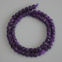 Sugilite Beads, Faceted Cube, Diameter 6x6mm+/-, Length 37cm+, on Thread