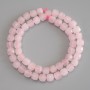 Rose Quartz Faceted Cube Beads, diameter 7x7mm+-, length 37cm+- on a strand