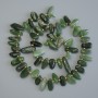 Jadeite Beads Tumbled Butterfly, diameter 12-17x6mm+- with 3mm+- seed beads, length 40cm+- on a thread