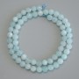 Aquamarine Faceted Round Beads, diameter 6mm+/-, length 36cm+/- on a strand