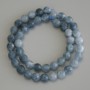 Aquamarine Faceted Round Beads, diameter 8mm+/-, length 37cm+/- on a strand