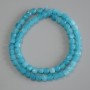 Aquamarine Faceted Cube Beads, diameter 5.5x5.5mm+/-, length 37cm+/- on a strand