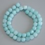 Aquamarine Faceted Cube Beads, diameter 9x9mm+/-, length 37cm+/- on a strand