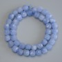 Aquamarine Beads Faceted Cube, diameter 9x9mm+-, length 38cm+- on a thread