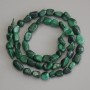 Malachite Beads Tumbled, Diameter 7-10x5-7mm+/-, Length 41cm+/- on Thread