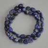 Sodalite Tumbled Beads, diameter 9-12x9mm+/-, length 40cm+/- on a strand