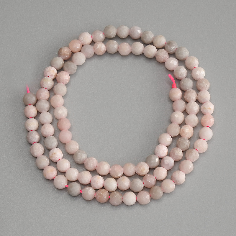 Pink Opal Beads Faceted Round 4mm+/-, on a strand, length 38cm+
