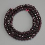 Natural Garnet Beads, Faceted Cube, Diameter 4x4mm+/-, Length 39cm+