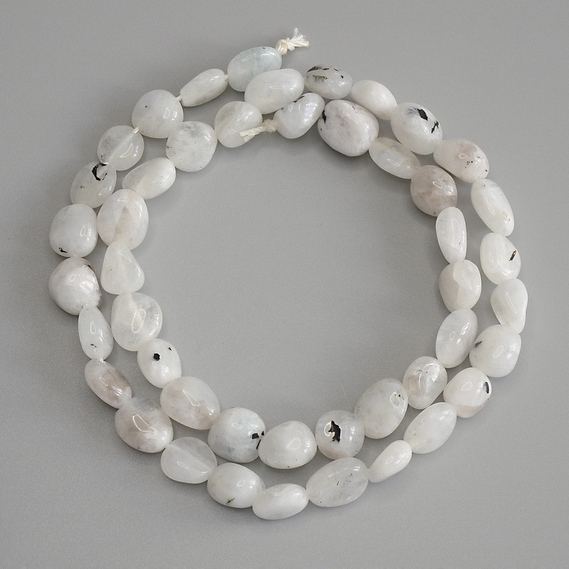 Adularia Beads, Tumbled, 12x9mm+/- on a Strand, Length 39cm+
