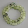 Prehnite Beads, Faceted Cube, Diameter 9x9mm+/-, on a Thread, Length 37cm+