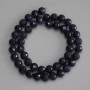 Synthetic Stone Beads Blue Sand Aventurine, Faceted Ball 8mm+/- on a String, Length 37cm+
