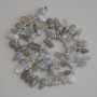 Labradorite Beads, Tumbled Butterfly 11-16x6mm+/-, Seed Beads 3mm+/-, on a Thread, Length 39cm+