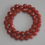 Carnelian Beads Faceted Round 10mm+/-, on a strand, length 38cm+