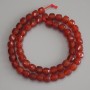Carnelian Beads Faceted Cube 7x7mm+/-, on a strand, length 37cm+