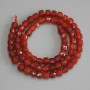 Carnelian Beads Faceted Cube 5x5mm+/-, on a strand, length 37cm+