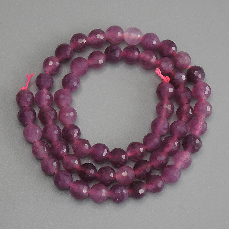 Tourmaline Beads, Faceted Ball 6mm+/- on a String, Length 37cm+