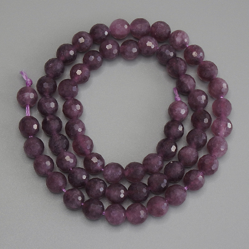 Tourmaline Beads, Faceted Ball 6mm+/- on a String, Length 37cm+