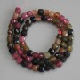 Tourmaline Beads, Faceted Cube 6x6mm+/-, on a Strand, Length 37cm+