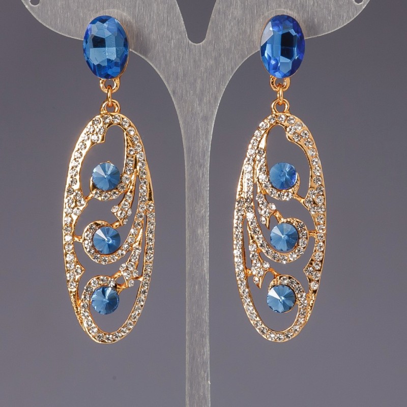 Crystal Chandelier Earrings "Slovyanka"