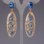 Crystal Chandelier Earrings "Slovyanka"