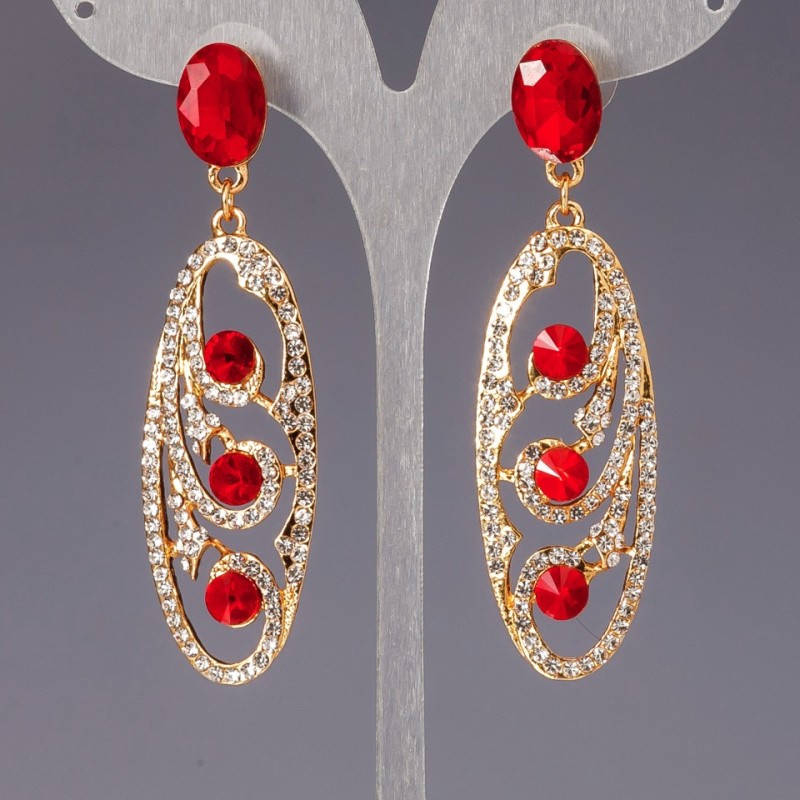 Crystal Chandelier Earrings "Slovyanka"