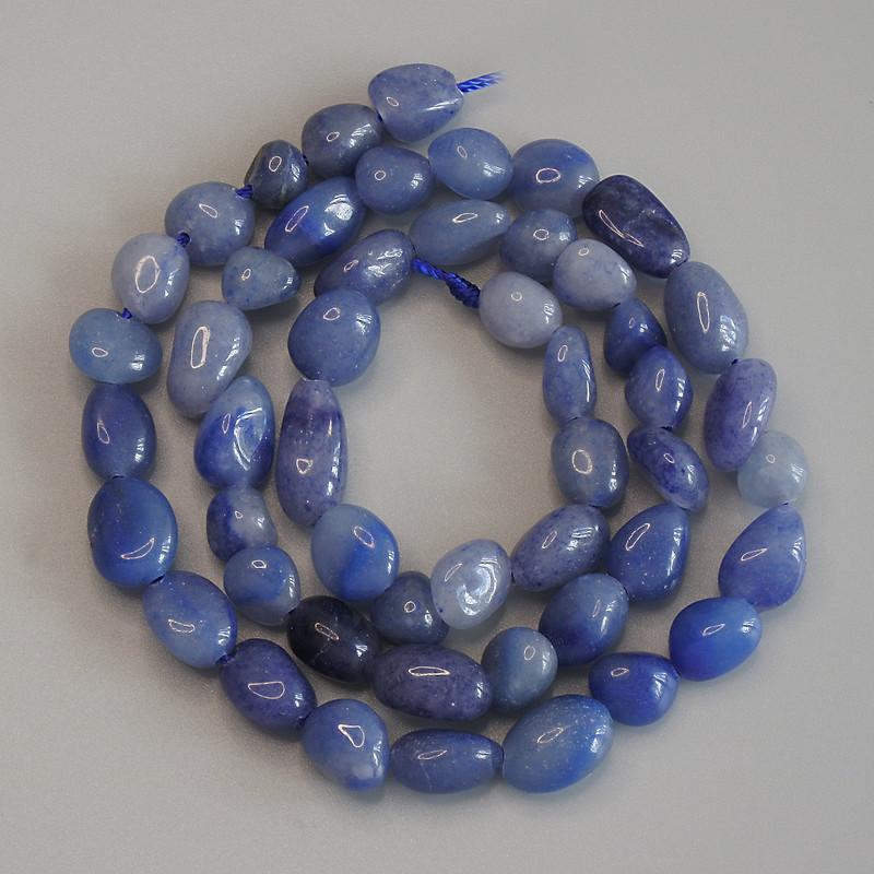 Aventurine Tumbled Beads, diameter 8-10x7mm+/-, length 40cm+/- on a thread