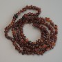 Garnet Hessonite Chip Beads, diameter 7-9x4mm+-, length 80cm+- on fishing line