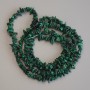 Malachite Chip Beads, diameter 5-8x2-3mm+/-, length 80cm+/- on fishing line