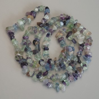 Fluorite Beads chip, diameter 7-9×2-6mm+-, length 80cm+- on thread