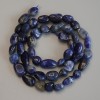 Sodalite Tumbled Beads, diameter 8-12x7mm+-, length 40cm+- on thread