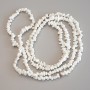 White Quartz Chip Beads, diameter 4-7x3mm+-, length 86cm+- on fishing line