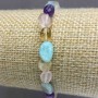 Assorted Tumbled Stone Bracelet 7-10x7mm+-, length 18cm (stretch)