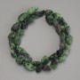 Zoisite Raw Stone Beads, diameter 12x10mm+/-, length 40cm+/- on a strand