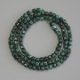 Malachite Faceted Cube Beads, Diameter 3x3mm+/-, Length 39cm+/- on a Thread