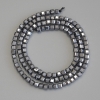 Terahertz Faceted Cube Beads, Diameter 3x3mm+/-, Length 39cm+/- on a Thread