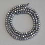 Terahertz Faceted Cube Beads, Diameter 3x3mm+/-, Length 39cm+/- on a Thread
