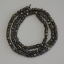 Golden Sheen Obsidian Faceted Cube Beads, diameter 3mm+-, length 39cm+- on a thread