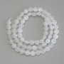 Rock Crystal Faceted Coin Beads, Diameter 6mm+/-, Length 39cm+/- on a Thread