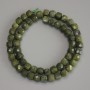 Jadeite Beads faceted cube, diameter 7mm+-, length 39cm+- on a strand