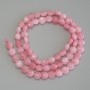 Toned Quartz "Tourmaline" Imitation Beads faceted coin, diameter 6mm+-, length 39cm+- on a strand