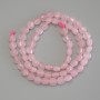 Rose Quartz Beads faceted coin, diameter 6mm+-, length 39cm+- on a strand