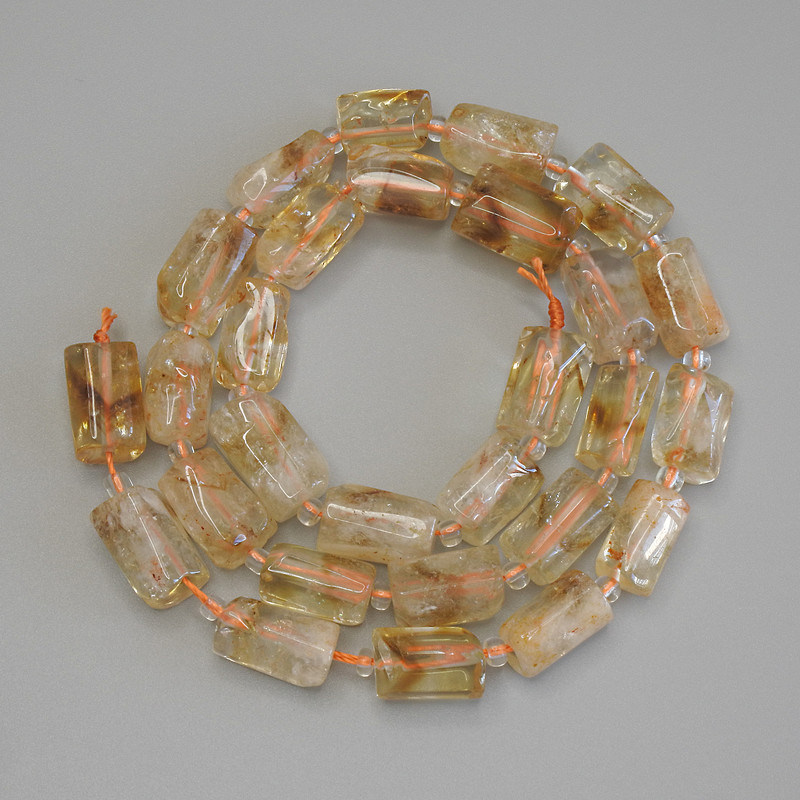 Citrine Chip Beads, diameter 11x7mm+-, length 41cm+- on a thread