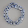 Aquamarine Raw Stone Beads, diameter 9-12x6-10mm+-, length 42cm+- on a strand