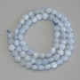 Aquamarine Faceted Coin Beads, diameter 6mm+/-, length 39cm+/- on a strand