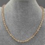Imitation Selenite Necklace, faceted rondelle 6x4mm+/-, length 50cm+
