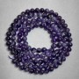 Amethyst Beads, natural stone smooth round bead, diameter 10mm+/-, length 39cm+/- on a strand